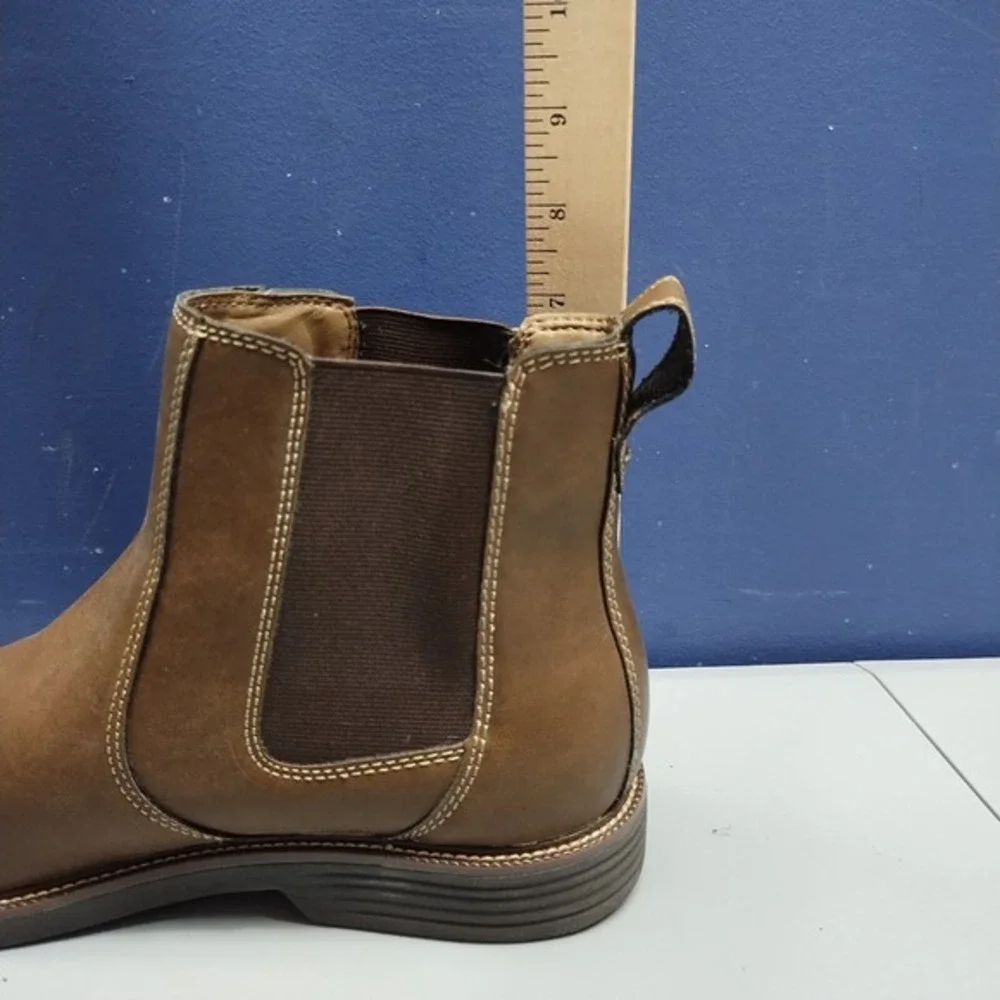 Dockers‎ Langford Chelsea Boots Mens 11M Brown Leather Slip On Comfort 90-36632